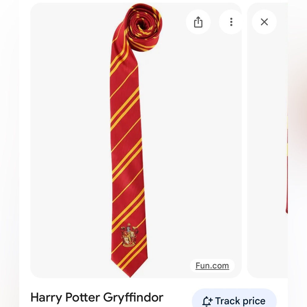 Harry Potter Gryffindor Tie Classic Stripe Necktie NWOT - Picture 6 of 8